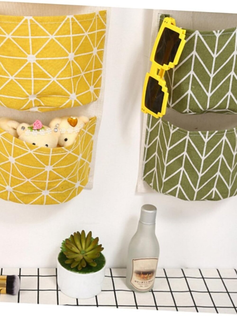 Waterproof Hanging Storage Bag Wall Door Organizer 3 Pocket Closet Pouch - Picture 5 of 10